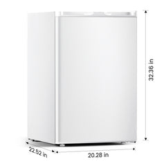 KNDKO 3.2cu.ft Upright Freezer, Compact Freezer with Removable Shelves, Adjustable Thermostat for Home/Kitchen/Office, SILVER