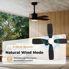 Tangkula 42” Ceiling Fan with Light and Remote