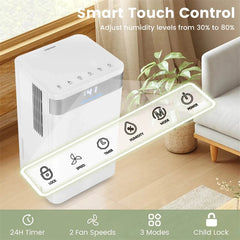32 Pints 2000 Sq.ft Basement Dehumidifier with Drain Hose, 24H Timer & 3 - Color Indicator, Quiet Portable Dehumidifier for Home, Bedroom, Bathroom