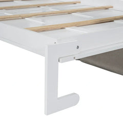 Queen Murphy Bed with Sofa - 2 - in - 1 Design, Storage Solutions & Dual - Piston Mechanism