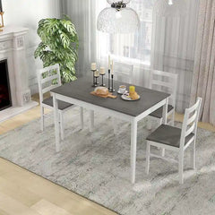 Costway 5-Piece Solid Wood Dining Set for Kitchen