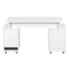 Contemporary Executive Floating Desk with 3 Drawers and Stylish Work Surface