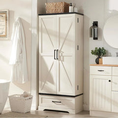 72 - Inch Tall Farmhouse Kitchen Pantry Cabinet - Stylish Storage Cupboard