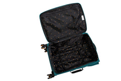 It Luggage Simultaneous 27" Softside Checked 8 Wheel Expandable Spinner Luggage, Harbour Blue