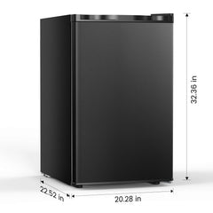 KNDKO 3.2cu.ft Upright Freezer, Compact Freezer with Removable Shelves, Adjustable Thermostat for Home/Kitchen/Office, SILVER