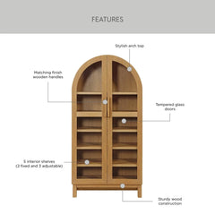 Better Homes & Gardens Juliet Arch Accent Cabinet, Black Finish