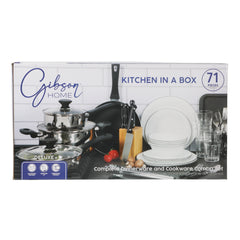 Gibson Home 71 Piece Stainless Steel Silver Cookware Combo Set