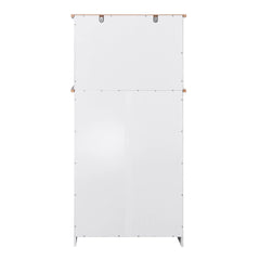 Kitchen Storage Cabinet Pantry Cabinet, White Storage Cupboard Pantry with 2 Doors, 2 Drawers & Microwave Shelf, Freestanding Kitchen Storage Buffet