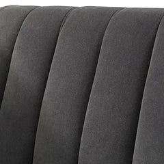 Lifestorey Paxton Tuxedo Chair with Channel Stitch Design