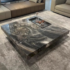 JASIWAY Elegant Sintered Stone Square Coffee Table