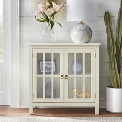 Portland 2 - Door Glass Cabinet by Simple Living