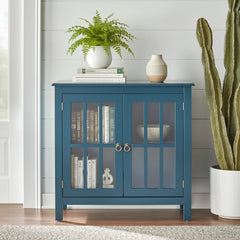 Portland 2 - Door Glass Cabinet by Simple Living