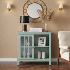Portland 2 - Door Glass Cabinet by Simple Living