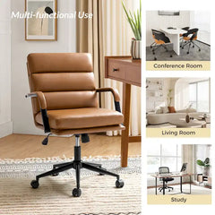 Joseph Contemporary Faux Leather Task Chair with Tilt Lock and Center Tilt by HULALA HOME