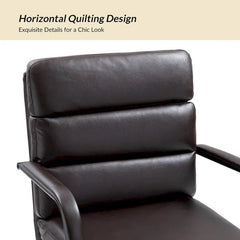 Joseph Contemporary Faux Leather Task Chair with Tilt Lock and Center Tilt by HULALA HOME