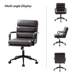 Joseph Contemporary Faux Leather Task Chair with Tilt Lock and Center Tilt by HULALA HOME