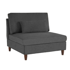 5-Piece Corduroy Modular Sectional Sofa with Ottoman