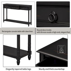 Entryway Console Table with Drawers - Stylish Sofa Table