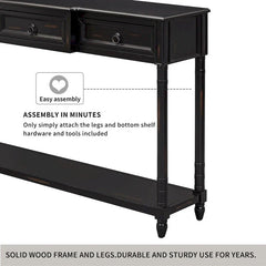 Entryway Console Table with Drawers - Stylish Sofa Table