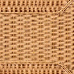 Minahasa Bohemian Braided Rattan Coffee Table in Light Honey