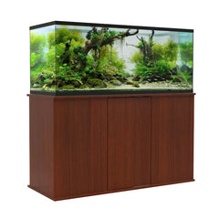 Serene Cherry Aquarium Stand for 75/90 Gallon Tanks with Enclosed Storage by Aquatic Fundamentals