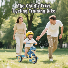 Xuanlur Kids Ride on Dinosaur Tricycle, Toddlers Kid Trike with Wide Flash Wheels, Anti - Slip Pedals, Rear Basket, Music & LED Lights, Toddler Bike