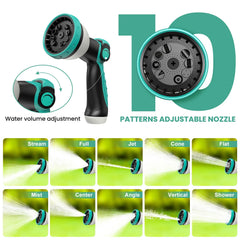 AUOSHI Retractable Garden Hose Reel 1/2" 100ft Automatic Hose Reel with 10 Function Sprayer Nozzle Wall Mount 180 Deg Swivel Bracket Hose Reel