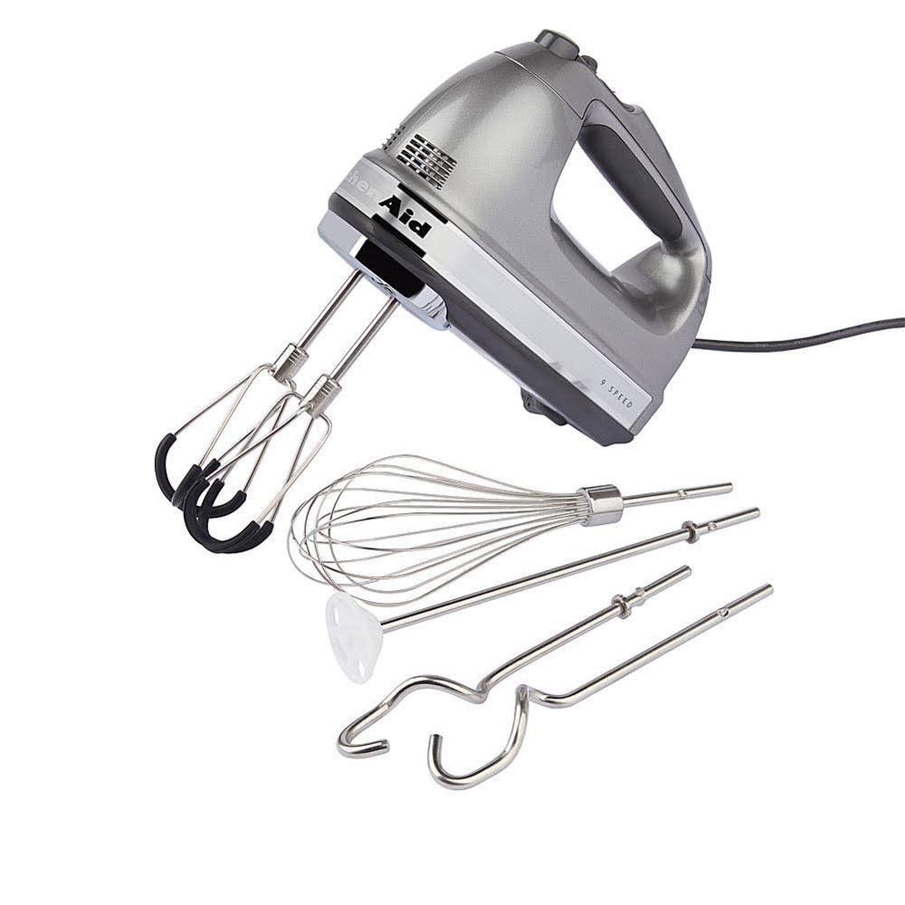 KitchenAid 9-Speed Hand Mixer with Flex Edge Beaters - Contour Silver
