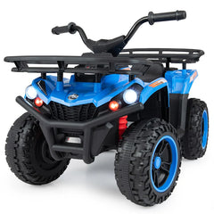 24V Kids ATV Ride On Quad, Electric 4 Wheeler Toy with 5Mph Max Speed, LED Headlights, Music, Front & Rear Storage for Boys Girls