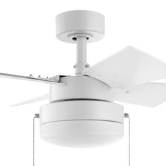 Hampton Bay YG922B - MWH Metarie II 24 in. Indoor Matte White Ceiling Fan with Light