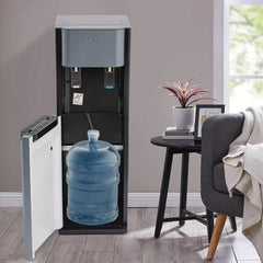 5.28 Gallon Bottom Loading Water Cooler Dispenser, 2 Temperatures Available with Hot, Cold, Practiacal Freestanding Water Dispenser