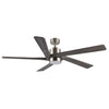 WINGBO 54 DC Ceiling Fan with Lights and Remote Control, 5 Reversible Carved Wood Blades Brass/Black